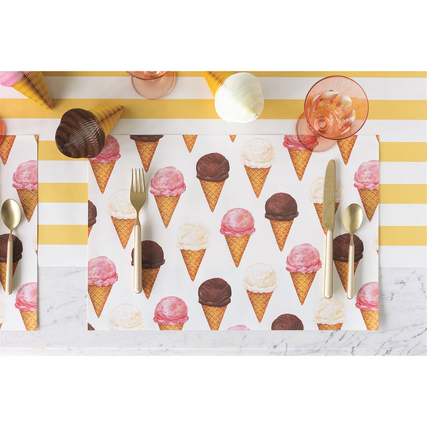 Individual de papel Helados