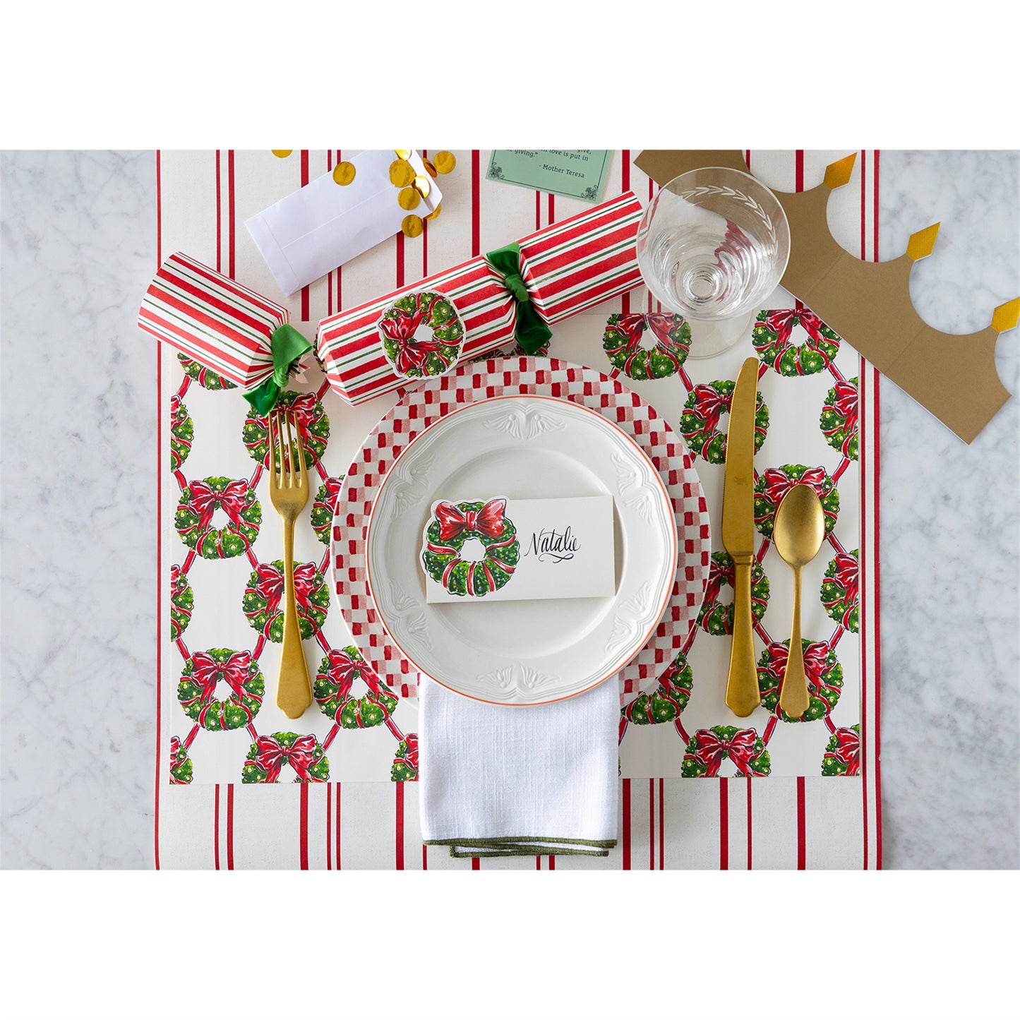 Individual Holiday Wreath Lattice