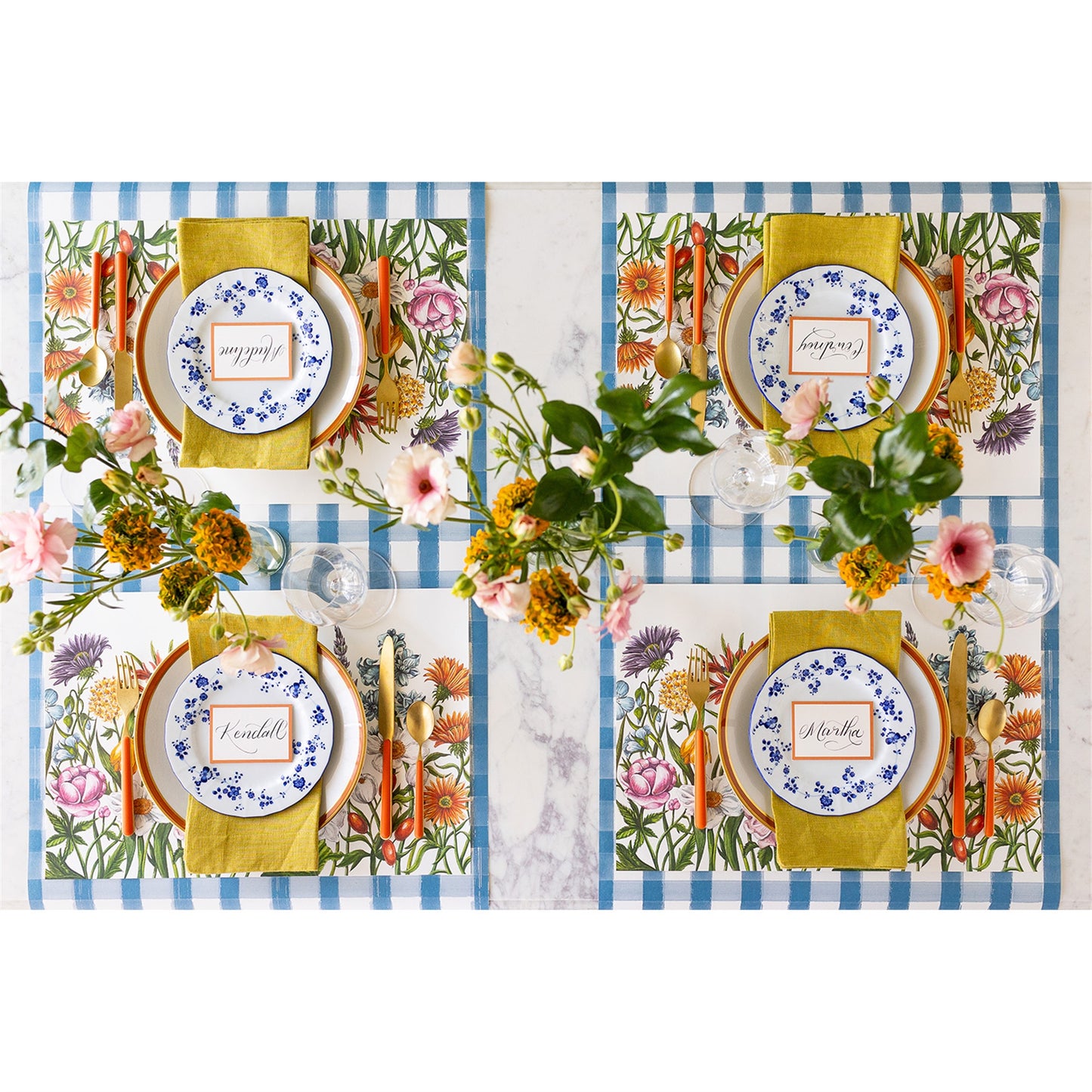 Individual de papel Flores Silvestres