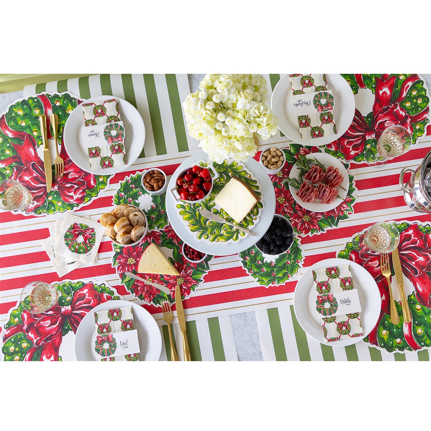 Papeles de Servir Paper Holiday Wreath 12 uni