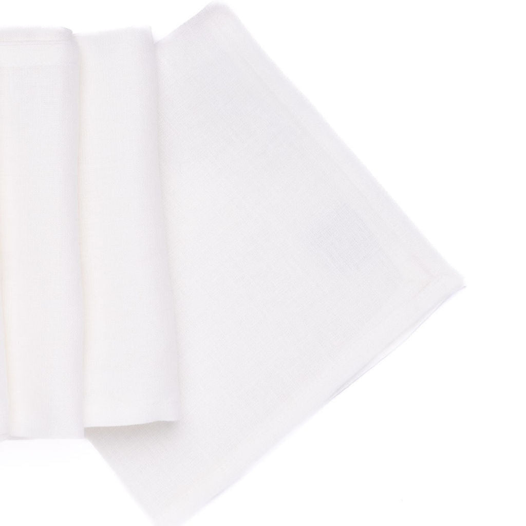 Servilletas de lino natural blancas