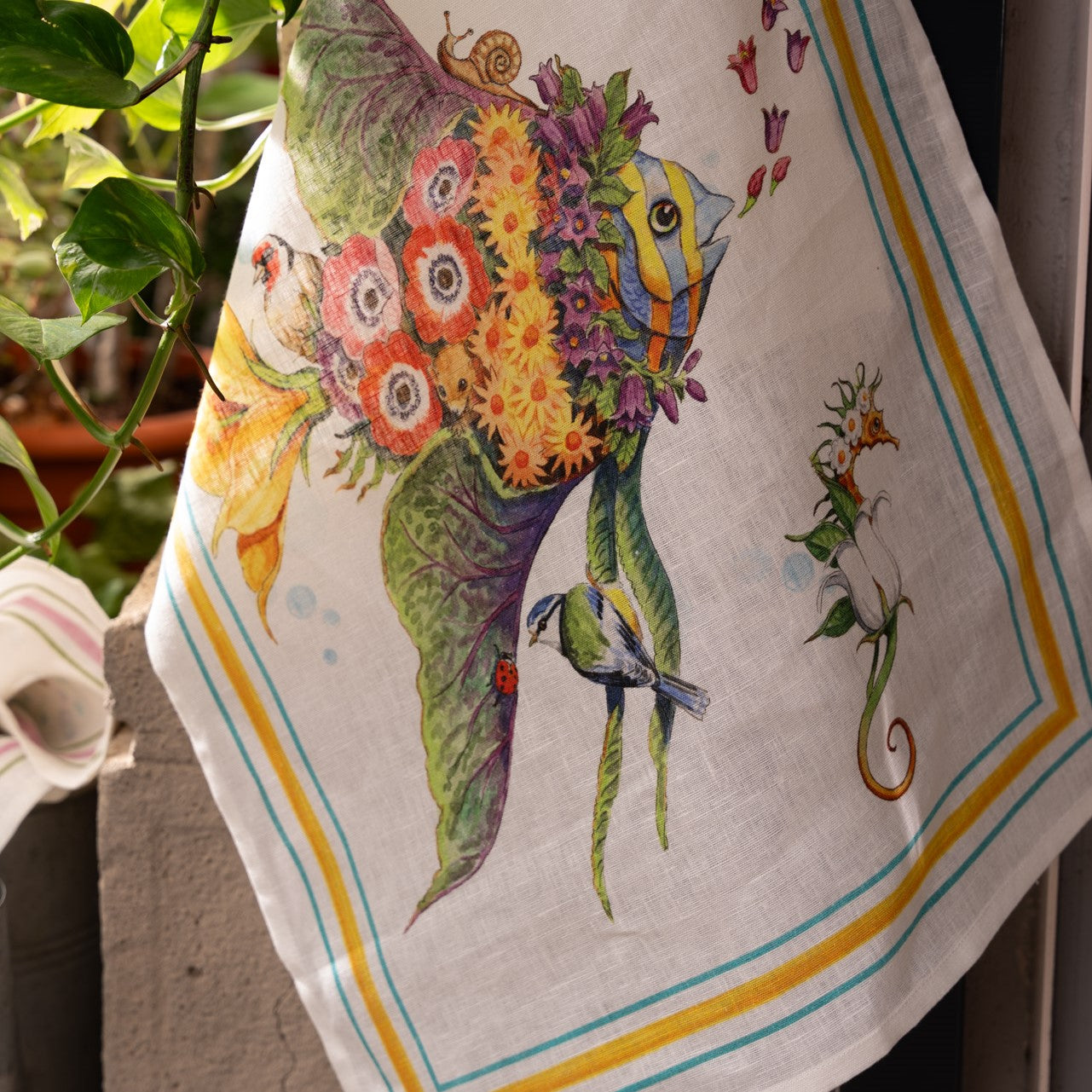 Toalla de Té - Pesciflora Turquesa