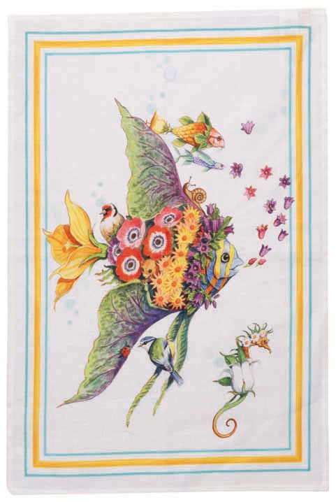 Toalla de Té - Pesciflora Turquesa