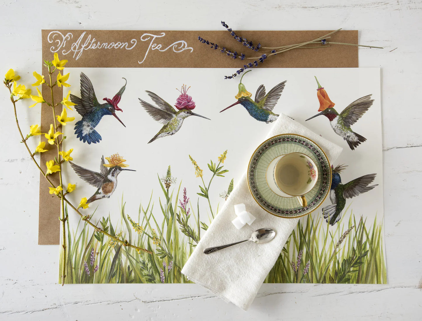 Individual de papel Hummingbirds