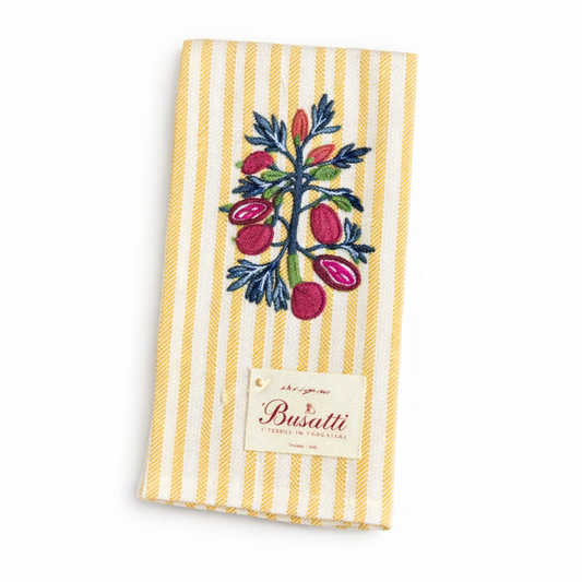 Toalla de Té- amarillo & árbol frutos rosa