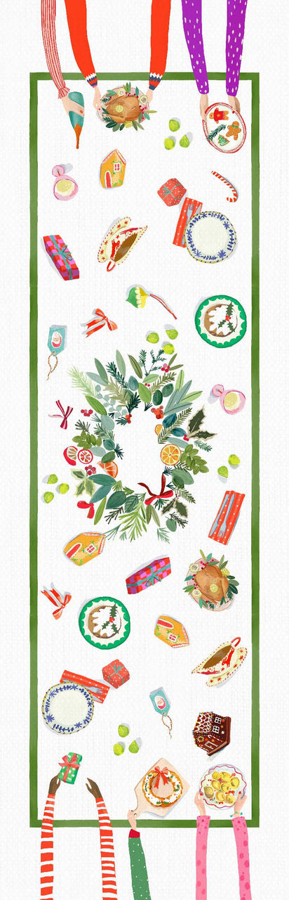 Camino de mesa Hand On Xmas