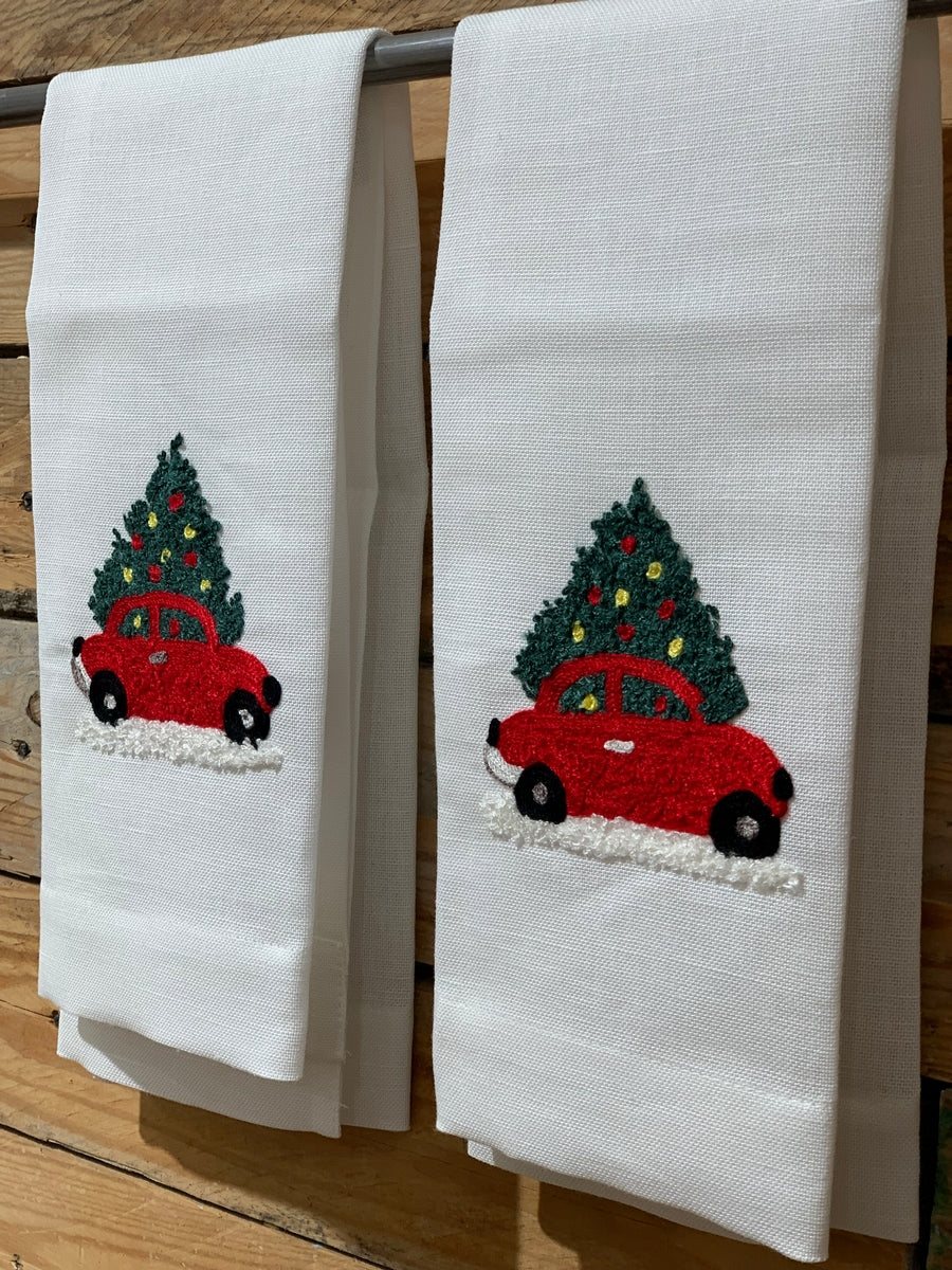 Guest Towel Carro de Navidad