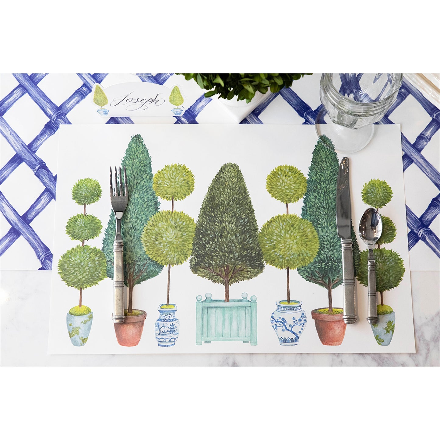 Individual de papel Topiary Garden