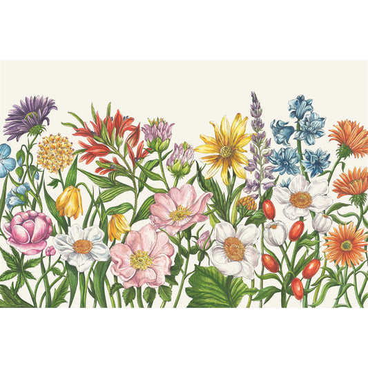 Individual de papel Flores Silvestres
