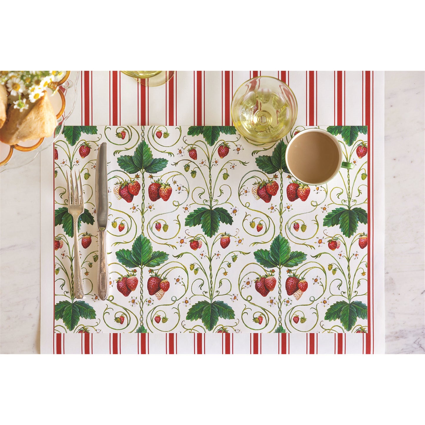 Individual de papel Fresas