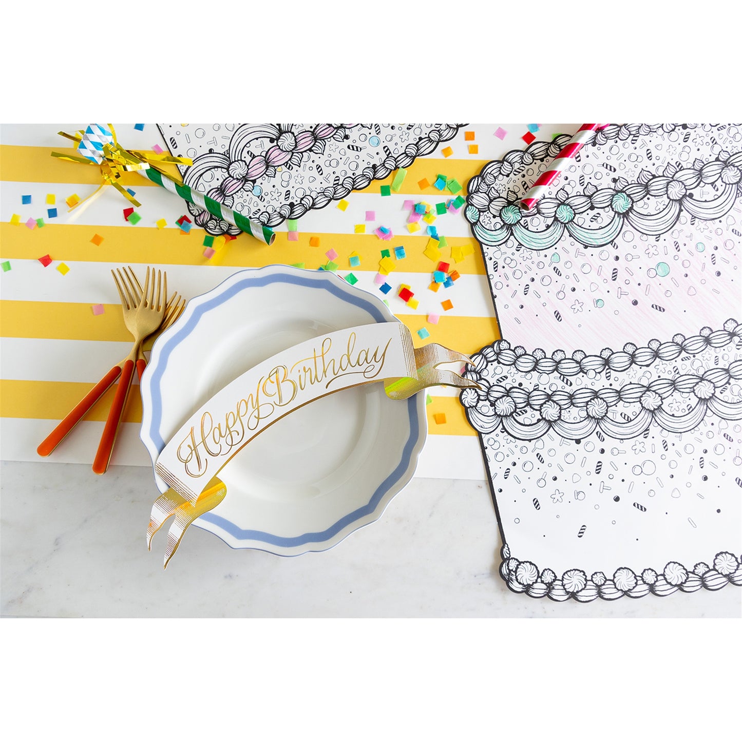 Table Accent - Happy Birthday Banner