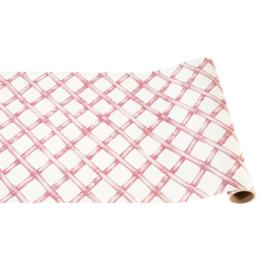 Camino de mesa de papel Pink Lattice