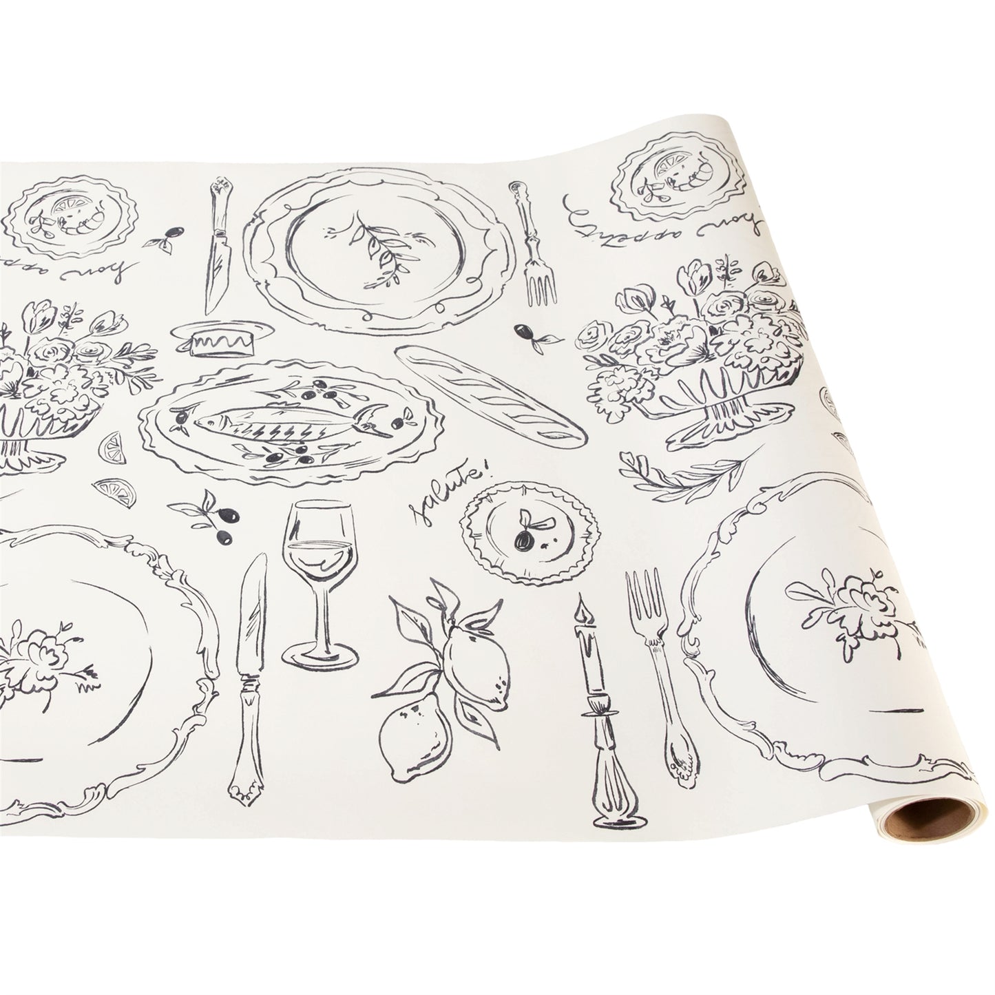 Camino de mesa de papel Dinner Party