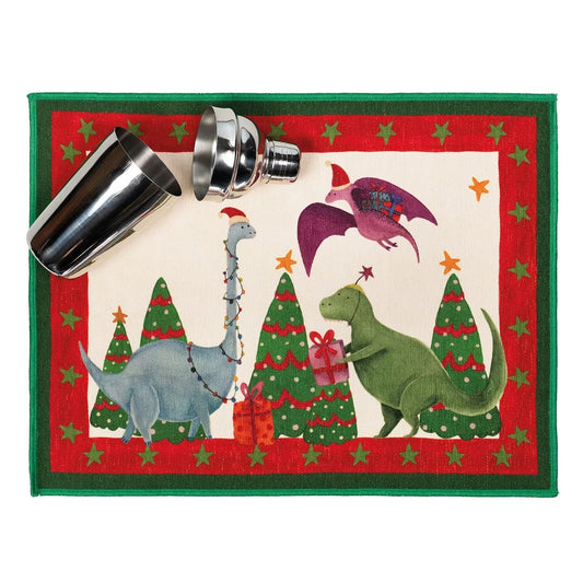 Set 2 Individuales Jurassic Xmas