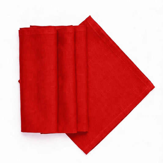 Servilletas de lino natural crema 51 x 51 cm